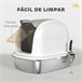 Arenero para Gatos Acero Inoxidable, ABS PawHut Arenero para Gatos Acero Inoxidable, ABS PawHut Blanco