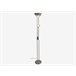 Lámpara de pie CARLA metal con dos focos de led 180cm Inox