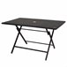 Aktive Mesa plegable de jardín de acero 4 personas Negro