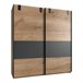 Armario 2 puertas Gris/ Madera