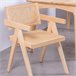 Silla clásica con reposabrazos en rattan y fresno - Compass Fresno