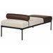 Beliani Chaise longue Piel sintética, Lino sintético MALMOS Beige
