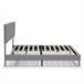 Estructura de Cama tapizada Sorni 150x190 Gris Claro