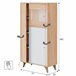 Vitrina 3 Puertas Kiko Color Roble/Blanco Roble