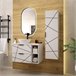 Mueble bajo lavabo 2 compartimientos encimera Teren 80 Blanco