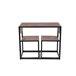 Conjunto DUO I mesa fija y 2 sillas de cocina Negro/ Madera