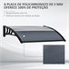 Marquesina Exterior Policarbonato Outsunny Negro