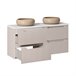 Conjunto de muebles con doble lavabo 4 cajones y columna Riva 120 Beige
