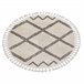 Alfombra BERBER ASILA Franjas Bereber Marroquí 160x160 Crema