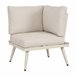 Set de jardín BIARRITZ con sofá y mesa de centro color blanco Blanco/ Madera