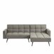 Chaise longue con cama FLO reversible 3 plazas gris Gris