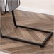 Mesa Auxiliar MDF, Metal y Poliéster HOMCOM 53x35 Marron