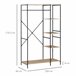 Perchero de Ropa Metal, Melamina de Madera HOMCOM Marron