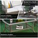 Muebles de Jardín de Ratán Metal, Ratán PE, Poliéster Outsunny Marron