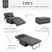 Sofá Cama Lino, Espuma, Metal HOMCOM, hogar - sofás y butacas Gris