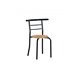 Set Mesa y 2 Sillas - Modelo LEVA - Sobre+asiento MDF - Estructuras Metal Roble
