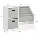 Librería Infantil para niños con 2 Cestas SoBuy KMB76-W Blanco