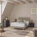 Estructura de cama tapizada Rosi 150x190 Beige