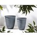 Beliani Conjunto de 2 macetas KATALIMA Gris