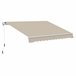Toldo Manual Plegable Poliéster, Metal Outsunny 395x245 Crudo