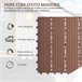 Baldosas de Exterior HDPE Outsunny Marron