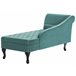 Beliani Chaise longue Terciopelo PESSAC Azul/ Verde