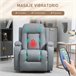 Sillón de Masaje PU HOMCOM, hogar - sofás y butacas Gris