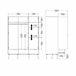 Armario DELTA puertas batientes y 3 cajones 147x200cm blanco Blanco