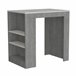 Mesa Auxiliar de cocina Portree en melamina con 2 estantes Mesa Auxiliar de cocina Portree en melamina con 2 estantes Blanco/ Gris
