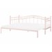 Beliani Cama nido Acero TULLE Rosa Talco