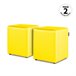 2 unidades Puff Cubo Polipiel  HAPPERS Amarillo
