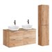 Conjunto mueble lavabo doble y columna April 120 Conjunto mueble lavabo doble y columna April 120 Blanco