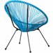2 sillas de jardín con mesa Azul