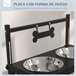 Comedero para Perros Acero, Metal PawHut Negro