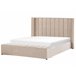 Beliani Cama con somier Terciopelo NOYERS 210x247 Beige
