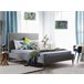 Beliani Cama Terciopelo BAYONNE 151x212 Gris Claro