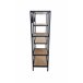 Estanteria color roble 6 huecos. LILY Negro/ Madera