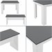 Conjunto de mesa de comedor + 2 bancos Hokksund aglomerado 110x70 Blanco