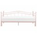 Beliani Cama nido Acero TULLE Rosa Talco