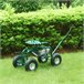 Asiento de jardinería Casarano con ruedas acero Verde