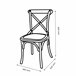 Pack de 2 sillas de cocina BISTROT II  Natural