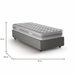 Cama individual en tela Gris