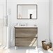 Mueble baño Devin 2 cajones espejo, sin lavabo, Nordik Madera
