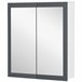 Armario con Espejo MDF, Vidrio kleankin, hogar - baño Blanco