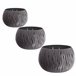 Pack 3 macetas Prosperplast BETON BOWL Antracita