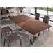 Mesa comedor ovalada barril madera nogal Negro