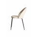 Silla de comedor tapizada en tela RITA Blanco