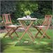 YOEVU -Set de Madera de Acacia, 1 Mesa y 2 Sillas Plegables Acacia