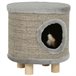 Casa para Gatos Aglomerado de Madera, Felpa PawHut Casa para Gatos Aglomerado de Madera, Felpa PawHut Gris