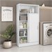 Armario Auxiliar Baño Multiusos 2 Puertas Correderas Blanco